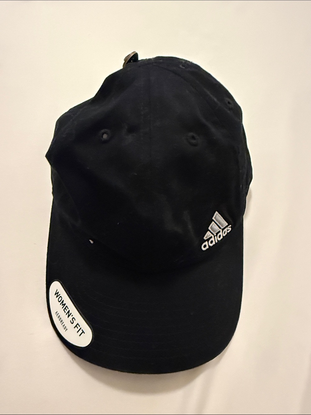 adidas Black Baseball Cap with White Logo